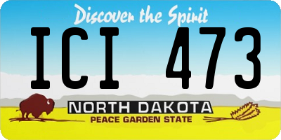 ND license plate ICI473