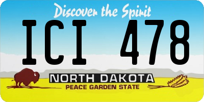 ND license plate ICI478