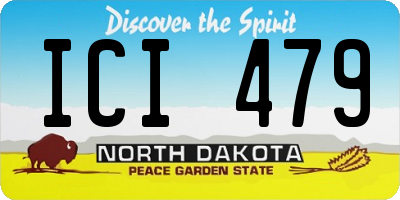 ND license plate ICI479