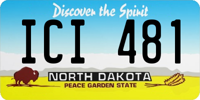 ND license plate ICI481