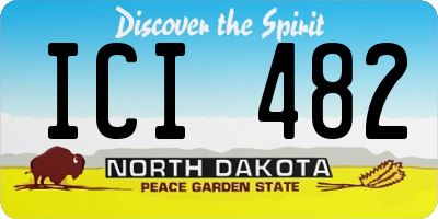ND license plate ICI482
