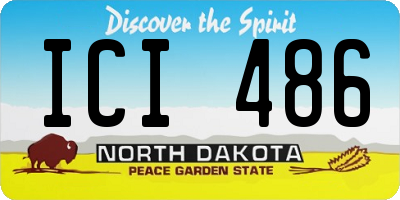 ND license plate ICI486
