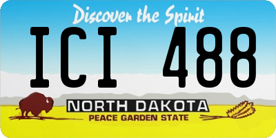 ND license plate ICI488