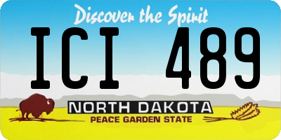 ND license plate ICI489