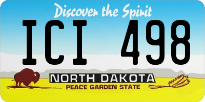 ND license plate ICI498