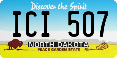 ND license plate ICI507