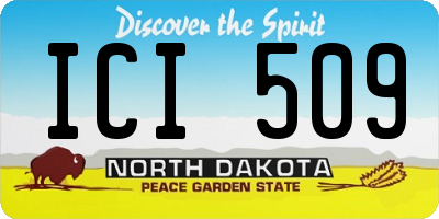 ND license plate ICI509