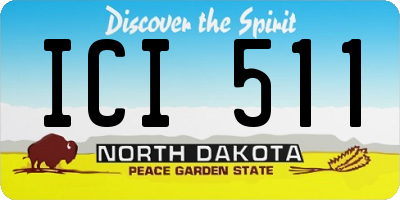 ND license plate ICI511