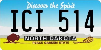ND license plate ICI514