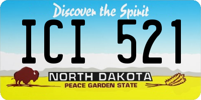 ND license plate ICI521
