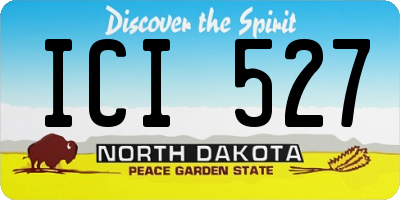 ND license plate ICI527