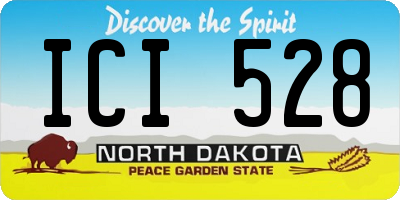 ND license plate ICI528