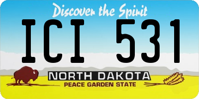 ND license plate ICI531