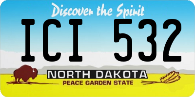ND license plate ICI532