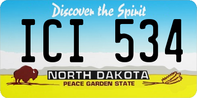 ND license plate ICI534