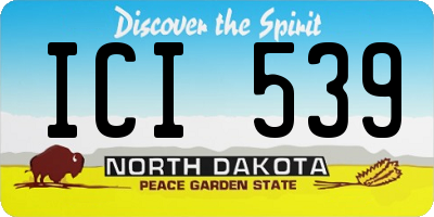 ND license plate ICI539