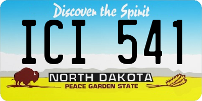 ND license plate ICI541