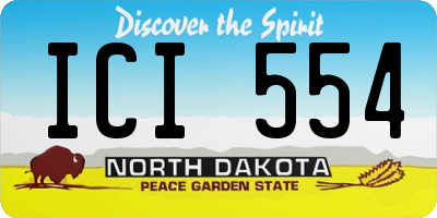 ND license plate ICI554