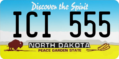 ND license plate ICI555