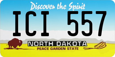 ND license plate ICI557