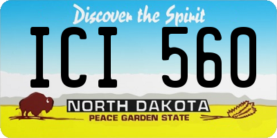 ND license plate ICI560