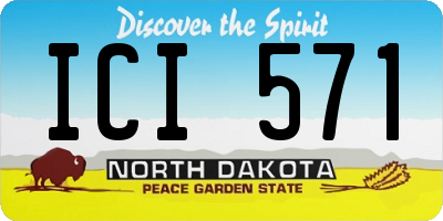 ND license plate ICI571