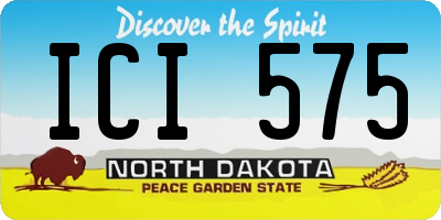 ND license plate ICI575