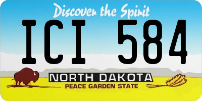 ND license plate ICI584