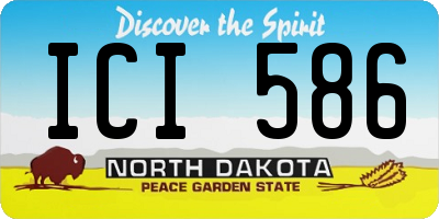 ND license plate ICI586