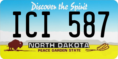 ND license plate ICI587