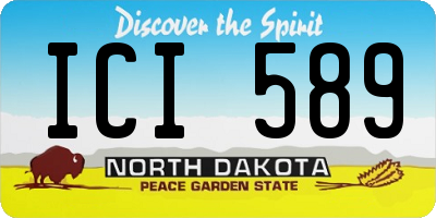 ND license plate ICI589
