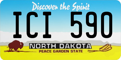 ND license plate ICI590