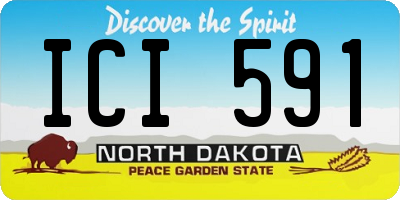 ND license plate ICI591