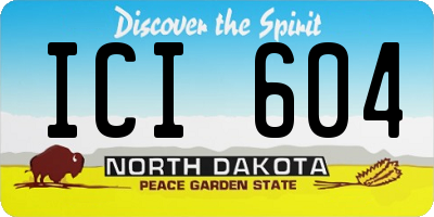 ND license plate ICI604