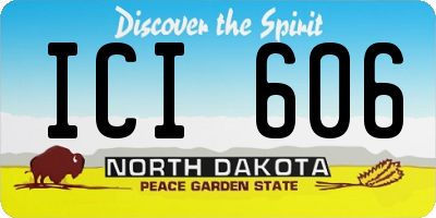 ND license plate ICI606
