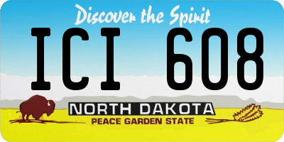 ND license plate ICI608