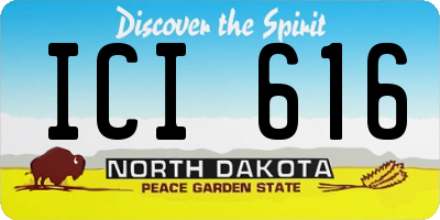ND license plate ICI616