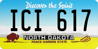 ND license plate ICI617