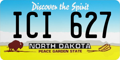 ND license plate ICI627