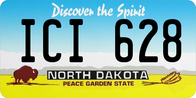 ND license plate ICI628