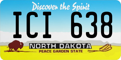 ND license plate ICI638