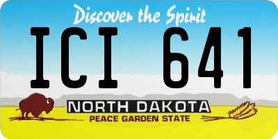 ND license plate ICI641