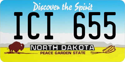 ND license plate ICI655
