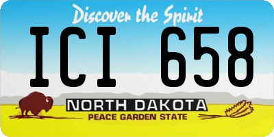 ND license plate ICI658