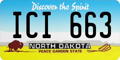ND license plate ICI663
