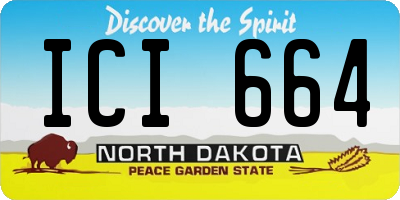 ND license plate ICI664