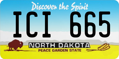 ND license plate ICI665