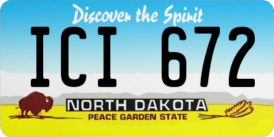 ND license plate ICI672
