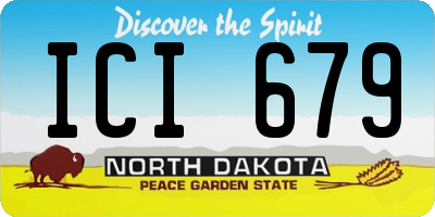 ND license plate ICI679