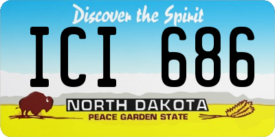 ND license plate ICI686